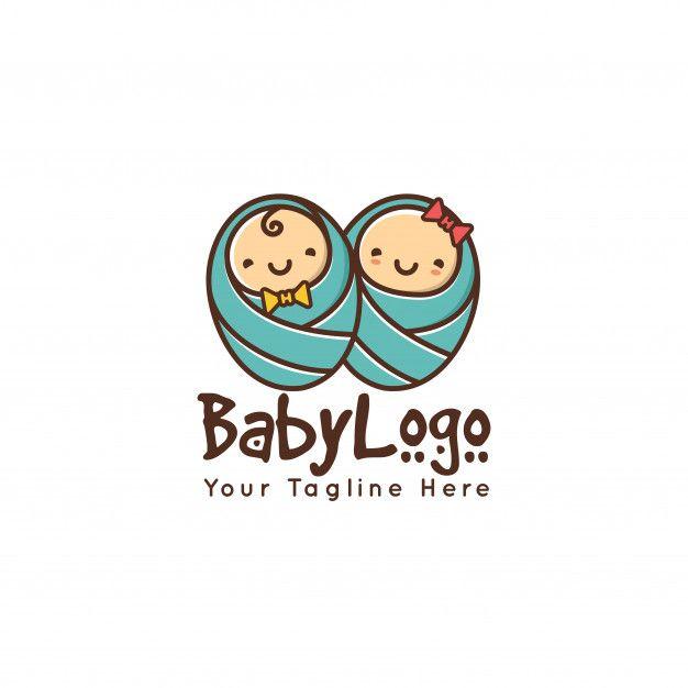Cute Baby Logo - Cute baby smile logo template Vector