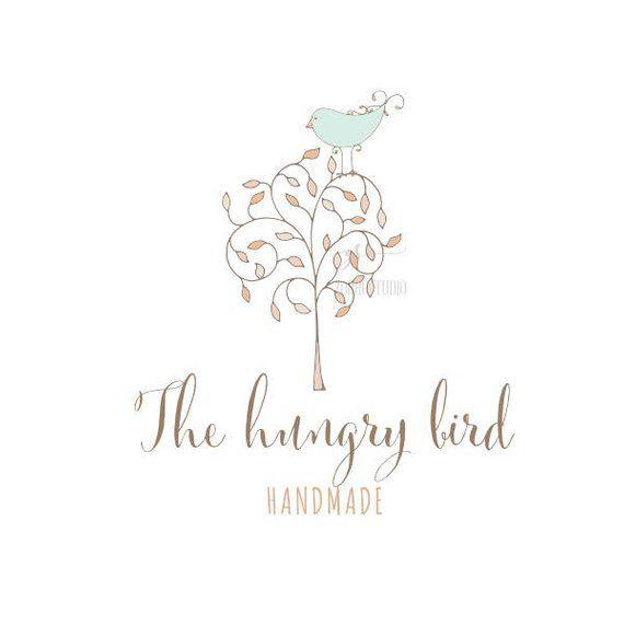 Cute Baby Logo - Premade Logo Birds Tree Cute Baby Clothes Boutique Handmade