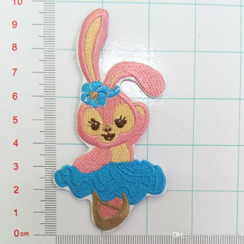 Colorful Rabbit Logo - 2019 New Cute And Colorful Bunny Rabbit Cartoon Logo Embroidered ...