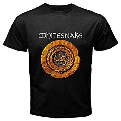 Whitesnake Logo - Amazon.com : White Snake Whitesnake Metal Rock Band Logo Top T Shirt