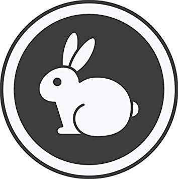 Colorful Rabbit Logo - Simple Animal Friendly Vegan Cruelty Free Bunny Logo