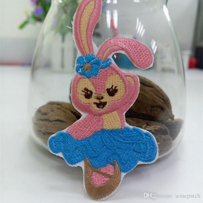 Colorful Rabbit Logo - New Cute And Colorful Bunny Rabbit Cartoon Logo Embroidered