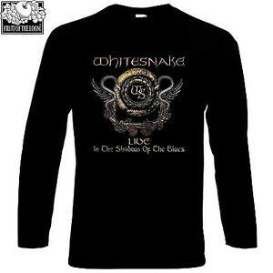 Whitesnake Logo - Whitesnake LOGO FRUIT OF THE LOOM BLACK T SHIR S XXL Long Sleeve