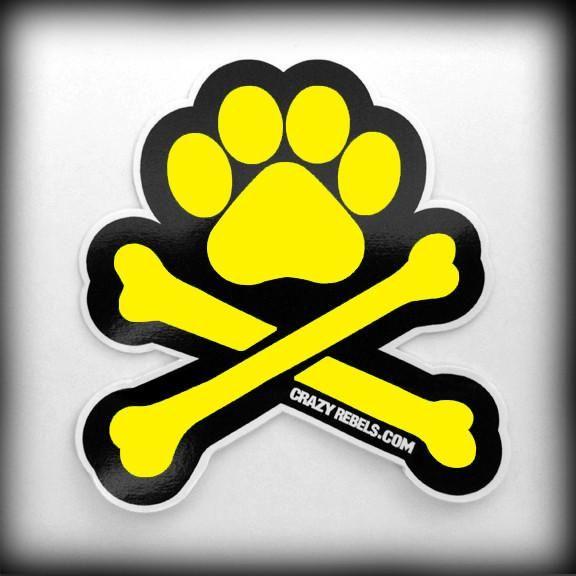 Yellow Paw Logo - Yellow Paw Sticker – crazyrebels.com