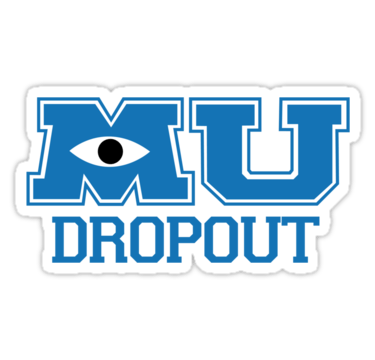 Red Bubble Drop Logo - Monsters University Drop Out By Tehmomo. Disney ♥ In 2018