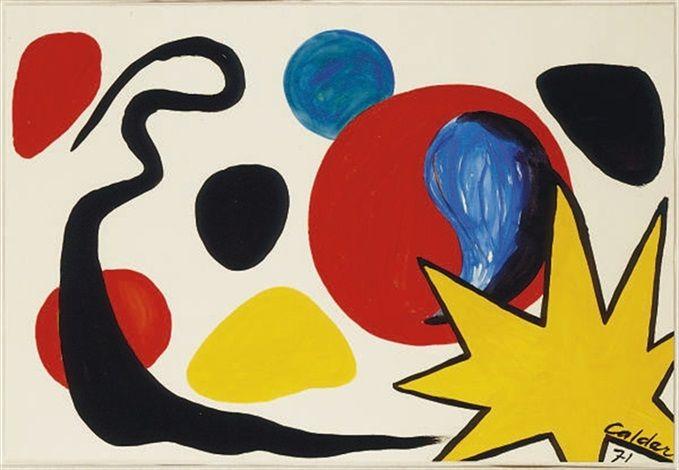 Red Bubble Drop Logo - Red bubble with blue drop by Alexander Calder on artnet