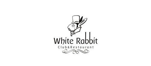 White Rabbit Logo - 30 Cute Rabbit Logo Designs For Your Inspiration