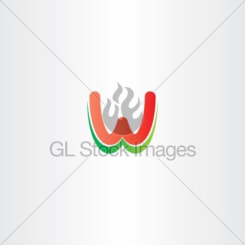 Red and Green Letter A Logo - Red Green Letter W Logo Design Vector Stylized Icon · GL Stock Image