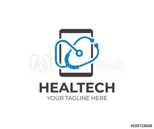 Medical Technology Logo - Health information technology logo template. Medical technology ...