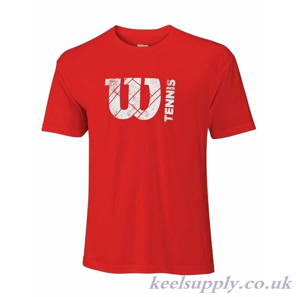 Wilson W Logo - Gorgeous Mens Wilson 'W' Court Logo Tech Mens Tennis T Shirt Outlet