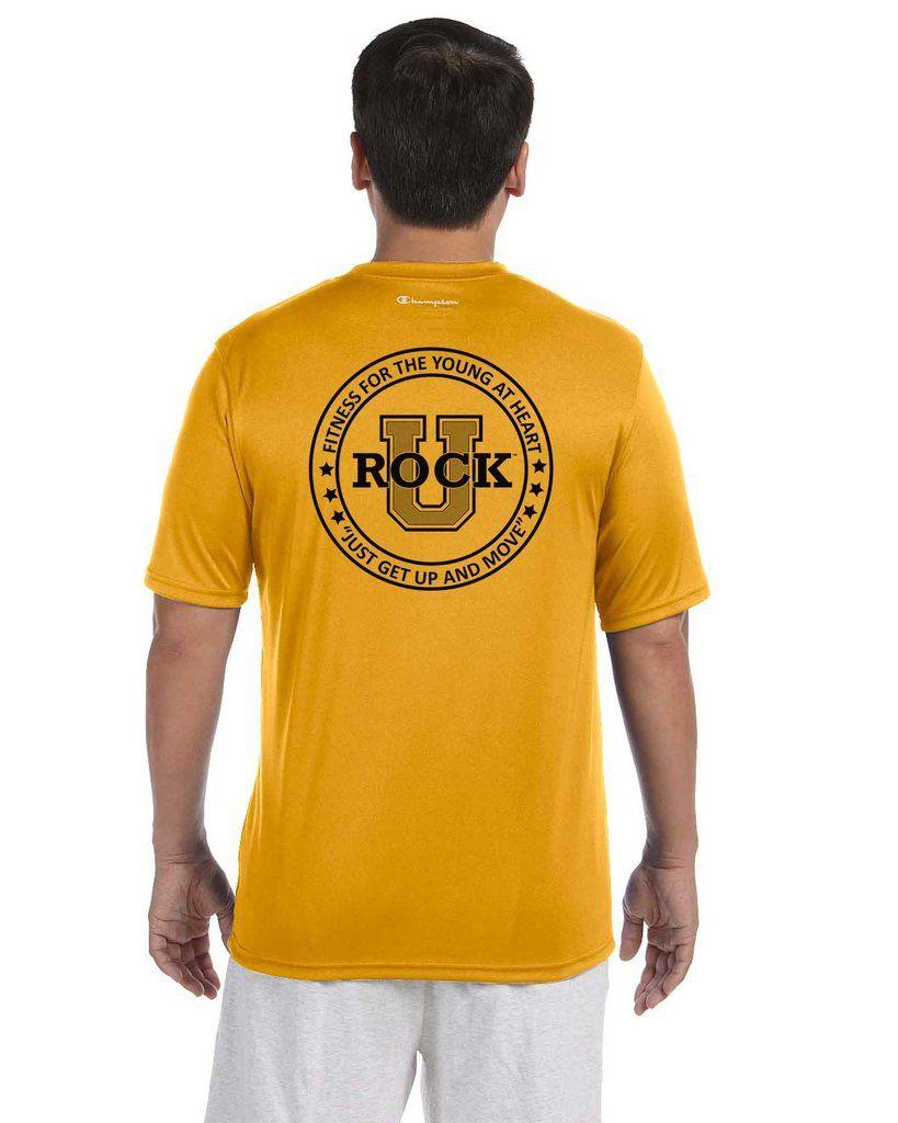 Gold U Logo - Rock U Performance T Shirt Front Crest With Logo On Back CW22
