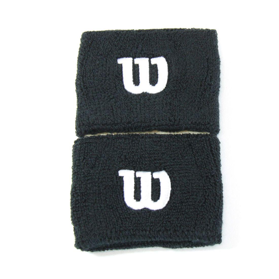 Wilson W Logo - Wilson W Logo Wristbands (Black) | Direct Squash