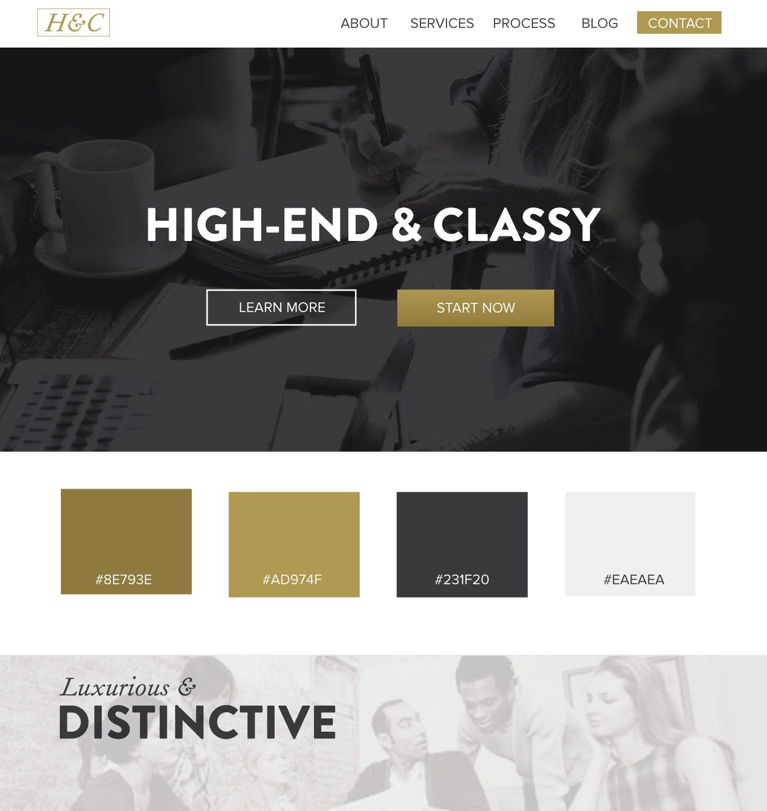Black White and Gold Logo - 5 Web Design Color Palettes | From Black and Gold Websites ..