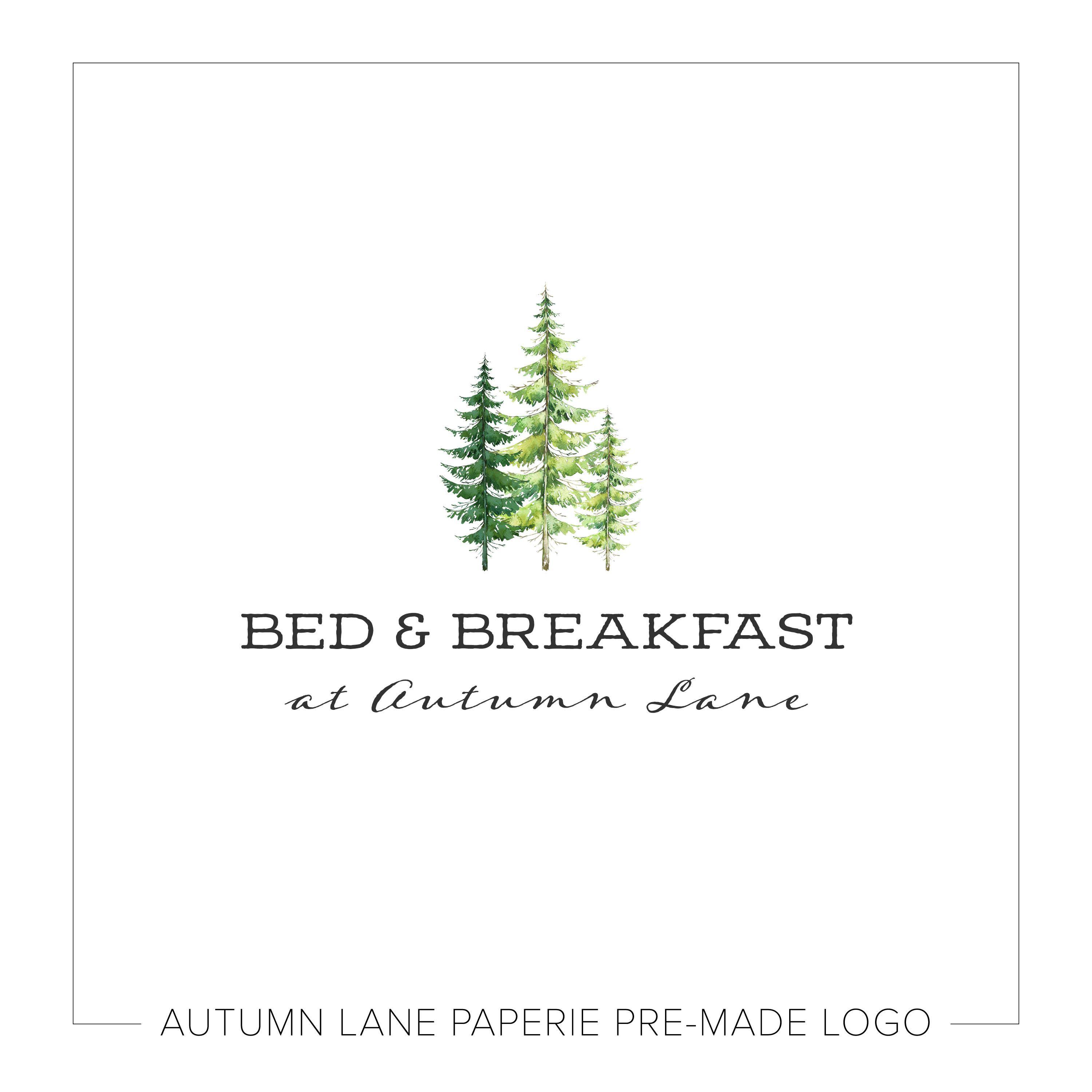 Evergreen Tree Logo - Premade Logo Design, Nature Logo, Watermark Logo, Modern Logo, Tree ...
