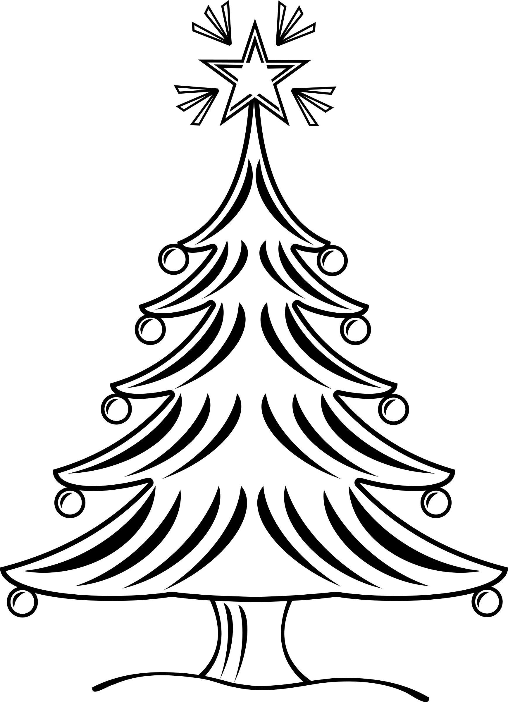 Christmas Black and White Logo - Starry Christmas Tree White No Background Icons PNG - Free PNG and ...