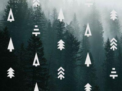 Evergreen Tree Logo - Geometric Evergreens | typography | Graphic Design, Design, Icon design