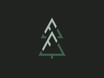 Evergreen Tree Logo - Ryan Keairns / Projects / 100 Logos // 100 Days | Dribbble