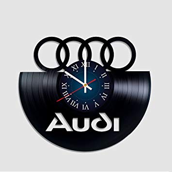 Old Audi Logo - Audi Logo Vinyl Record Wall Clock Decor Handmade Unique