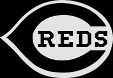 Cincinatti Red White Logo - Cincinnati Reds White MLB Decals | eBay