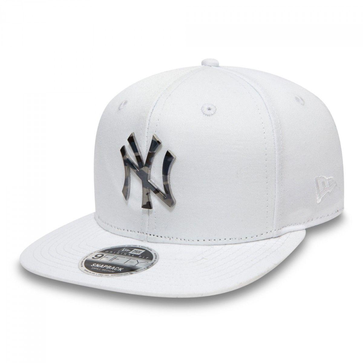 Camo Yankees Logo - New York Yankees 9Fifty Snapback Camo Metal Logo White/Camo Cap ...