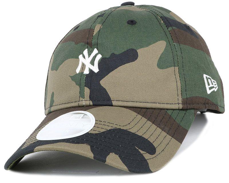 Camo Yankees Logo - NY Yankees Mini Logo Essential Woman Camo 940 Adjustable - New Era ...