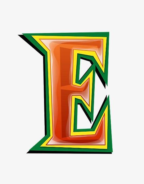 Red and Green Letter A Logo - Red, Green And Three Dimensional Letter E, Letter Clipart, Red