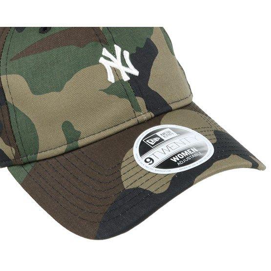 Camo Yankees Logo - NY Yankees Mini Logo Essential Woman Camo 940 Adjustable - New Era ...