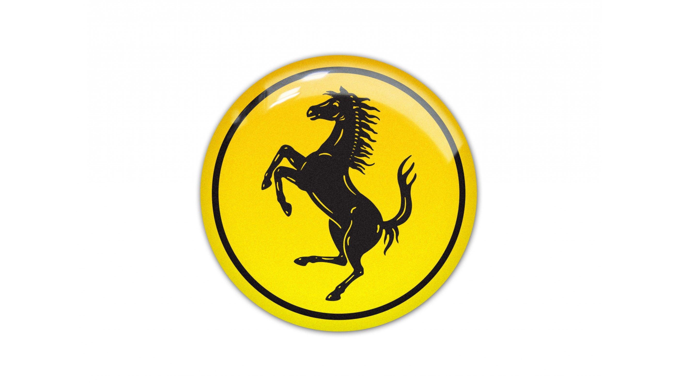 Round Yellow Logo - Ferrari Round Yellow