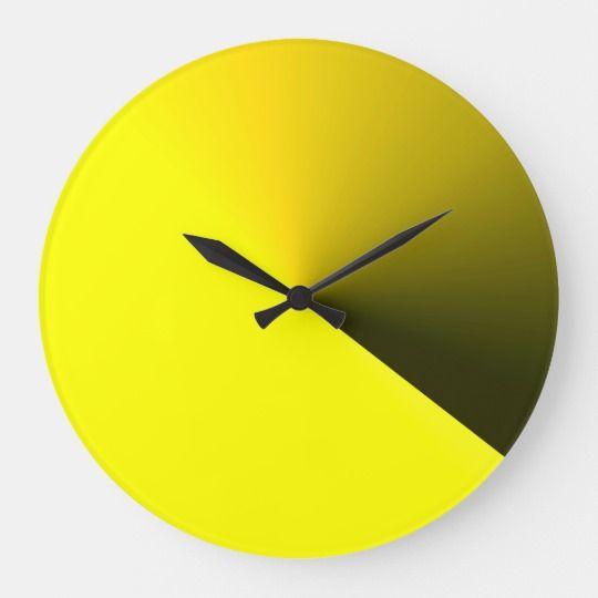 Round Yellow Logo - Round Yellow Wall Clock for Home Decorations | Zazzle.co.uk