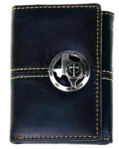 Western Cross Logo - Western Tri-Fold Wallet with Texas & Cross Logo - 3 Colors Available ...