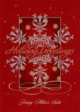 Red Snowflake Logo - Red Snowflake Logo Greeting Cards