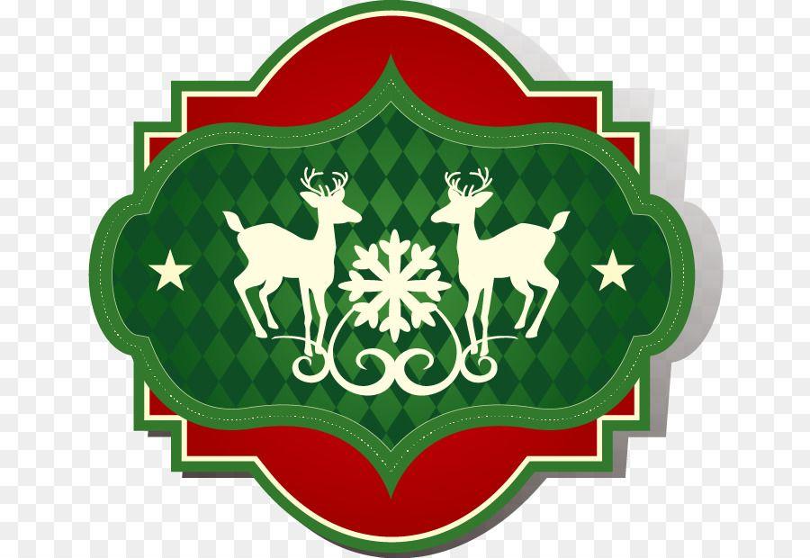 Red Snowflake Logo - Green Download Snowflake - Painted red edge green background deer ...