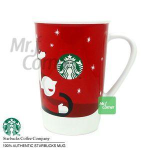 Red Snowflake Logo - star411 12oz starbucks Christmas white red snowflake logo cup mug