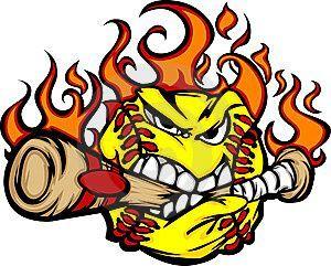 Flame Fastpitch Logo - Softball Bat On Fire. Sports. Softball, Baseball, Softball bats