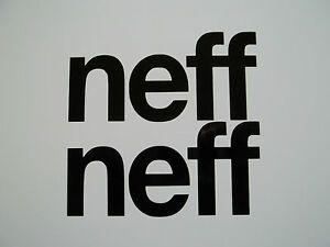 Neff Snowboard Logo - 2 x Neff Text Logo Decals - Vinyl Stickers Ski Surf Skateboard ...