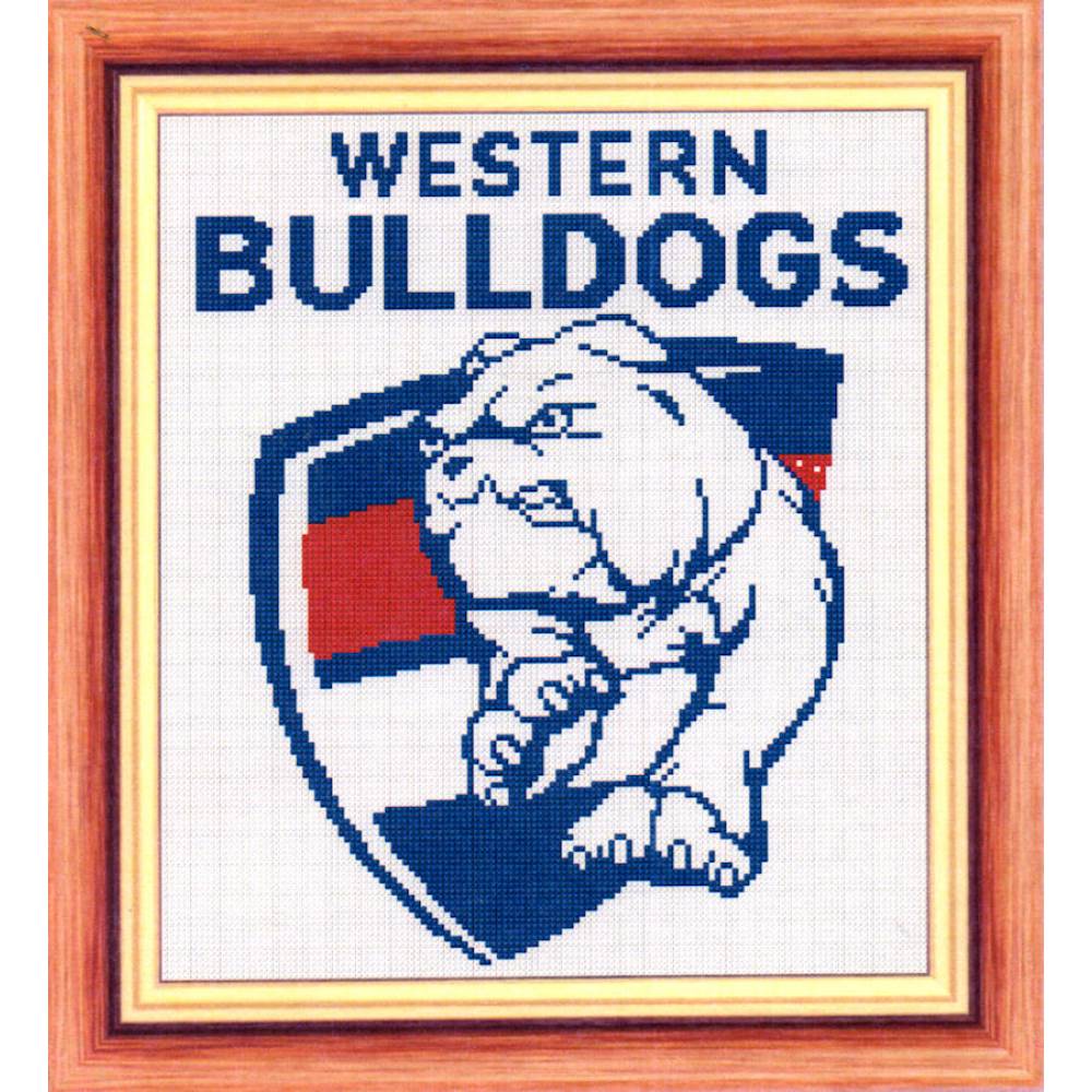 Western Cross Logo - Cross Stitch Pattern for Western Bulldogs 2015 AFL Logo