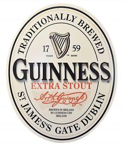 English Bar Logo - Guinness Classic English 3D Label Oval Wood Wall Art Wooden Pub Bar ...