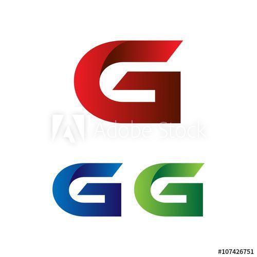 Red and Green Letter A Logo - Simple Red Blue Green Modern SIngle Initial Logo Vector Letter g ...