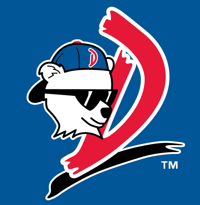 Red White and Blue D. Sports Logo - Daytona Cubs Cap Logo - Florida State League (FSL) - Chris Creamer's ...