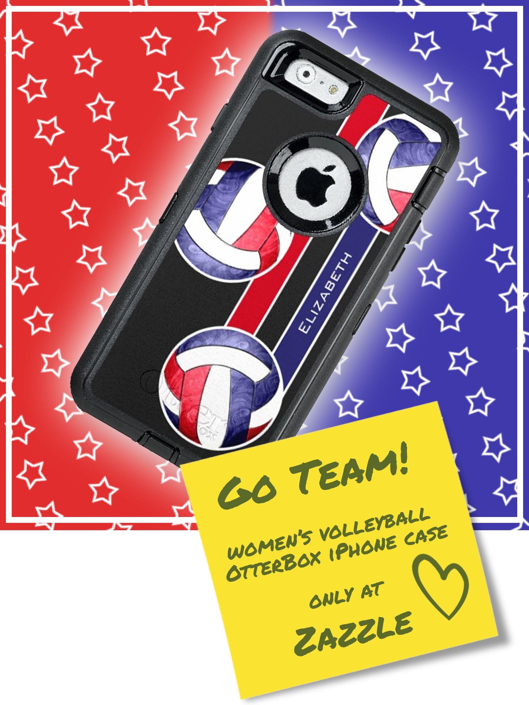 Red White and Blue D. Sports Logo - OtterBox IPhone 6 6s Case With Red, White And Blue Volleyballs