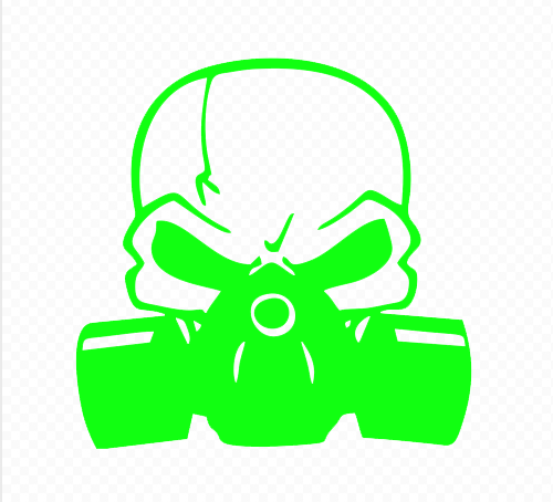 Green Mask Logo - Skull and Gas Mask Decal | $0.99 JDM Decals
