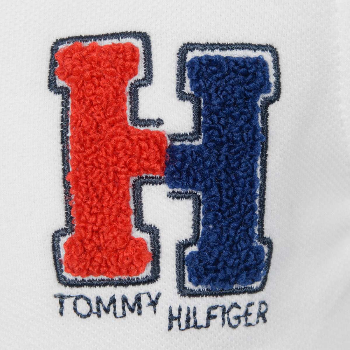 Red and White H Logo - Tommy Hilfiger Boys White H Badge Polo Top
