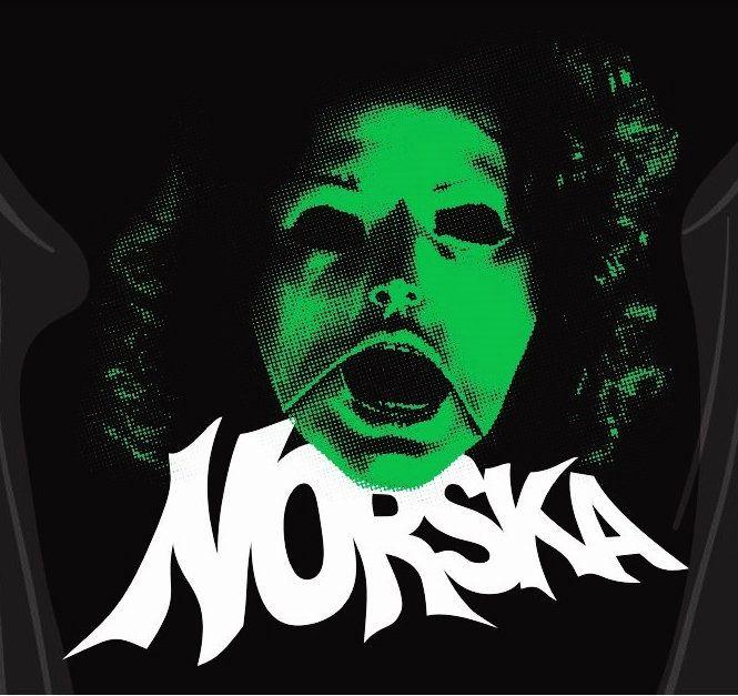 Green Mask Logo - Mask' Shirt (Green/White on Black Tee) | Norska