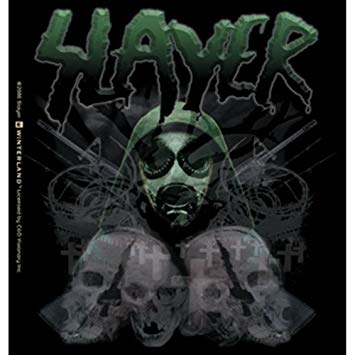 Green Mask Logo - Slayer Green Logo With Mask Sticker: Amazon.co.uk: Kitchen & Home