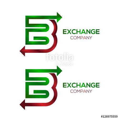 Red and Green Letter A Logo - Letter B logo design template Green and Red premium color. Arrow ...