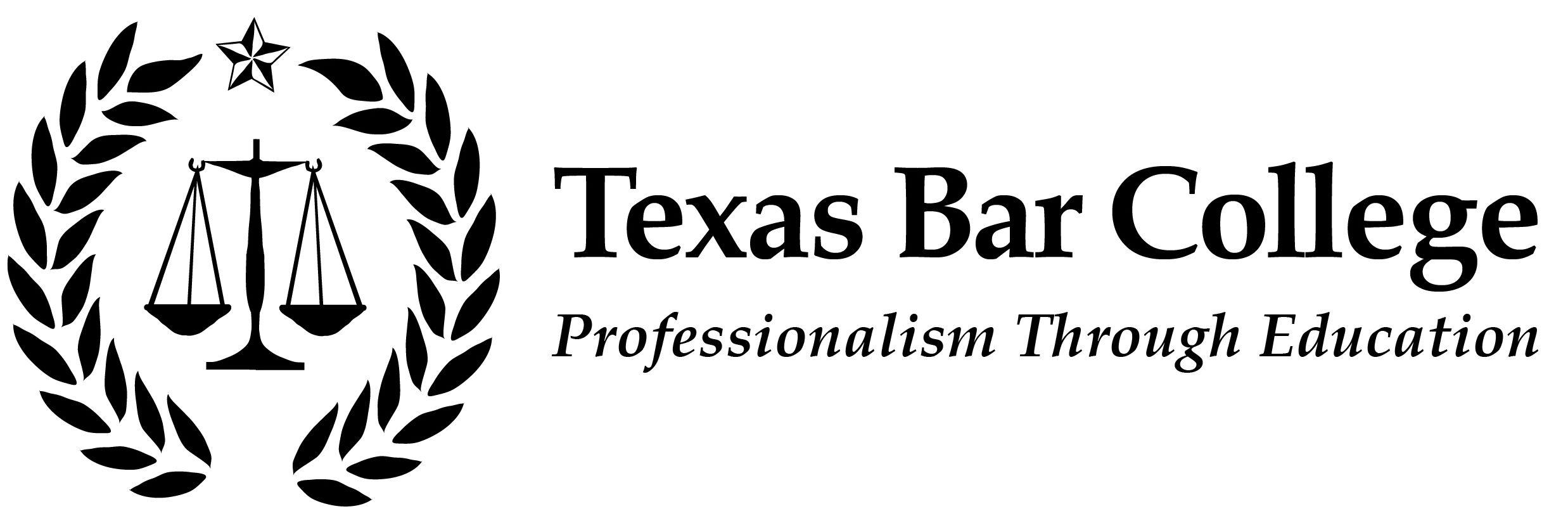 Black and White College Logo - College Logo. Texas Bar College