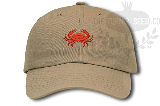 Crab Baseball Logo - Crab Logo Baseball Cap: Clothing