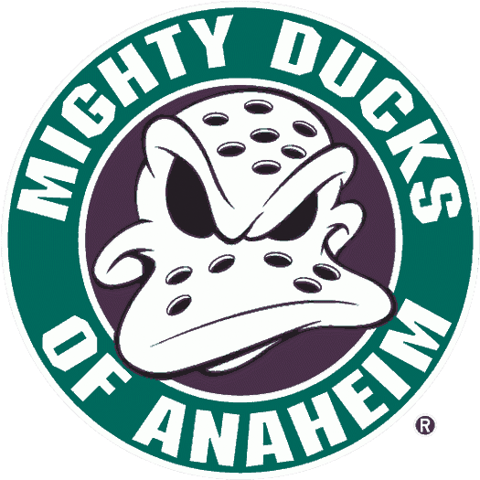 Green Mask Logo - Mighty Ducks of Anaheim Alternate Logo (1996) goalie mask