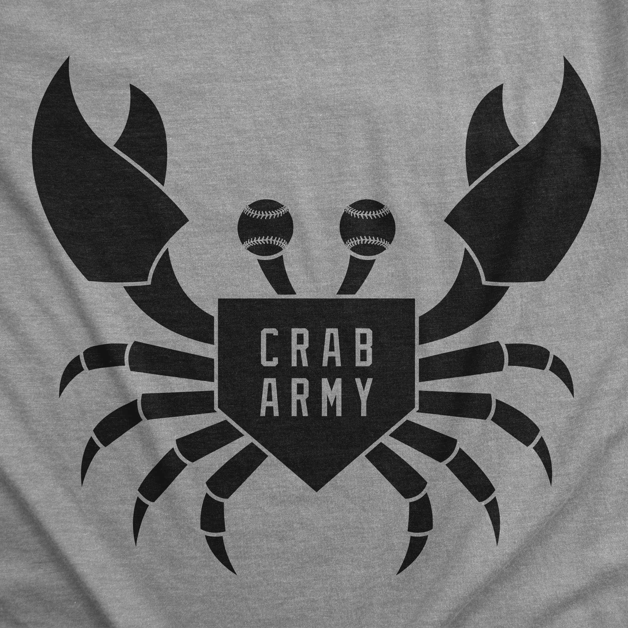 Crab Baseball Logo - Crab Army T-Shirt - RotoWear