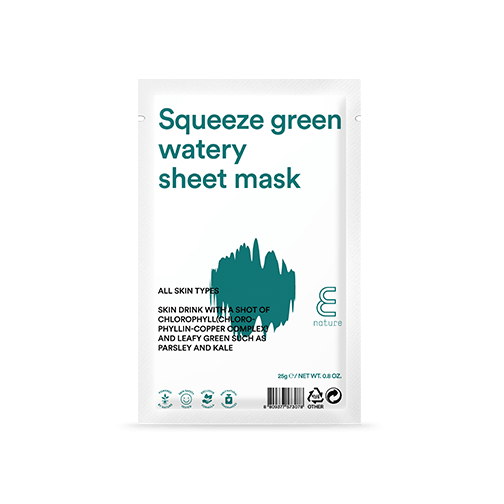 Green Mask Logo - Squeeze Green Watery Sheet Mask — E Nature